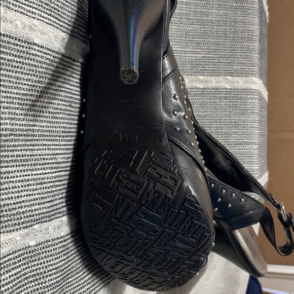 Elle peep toe low platform studded pumps - Picture 4 of 4